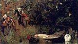 Arthur Hughes Famous Paintings - The Lady of Shalott